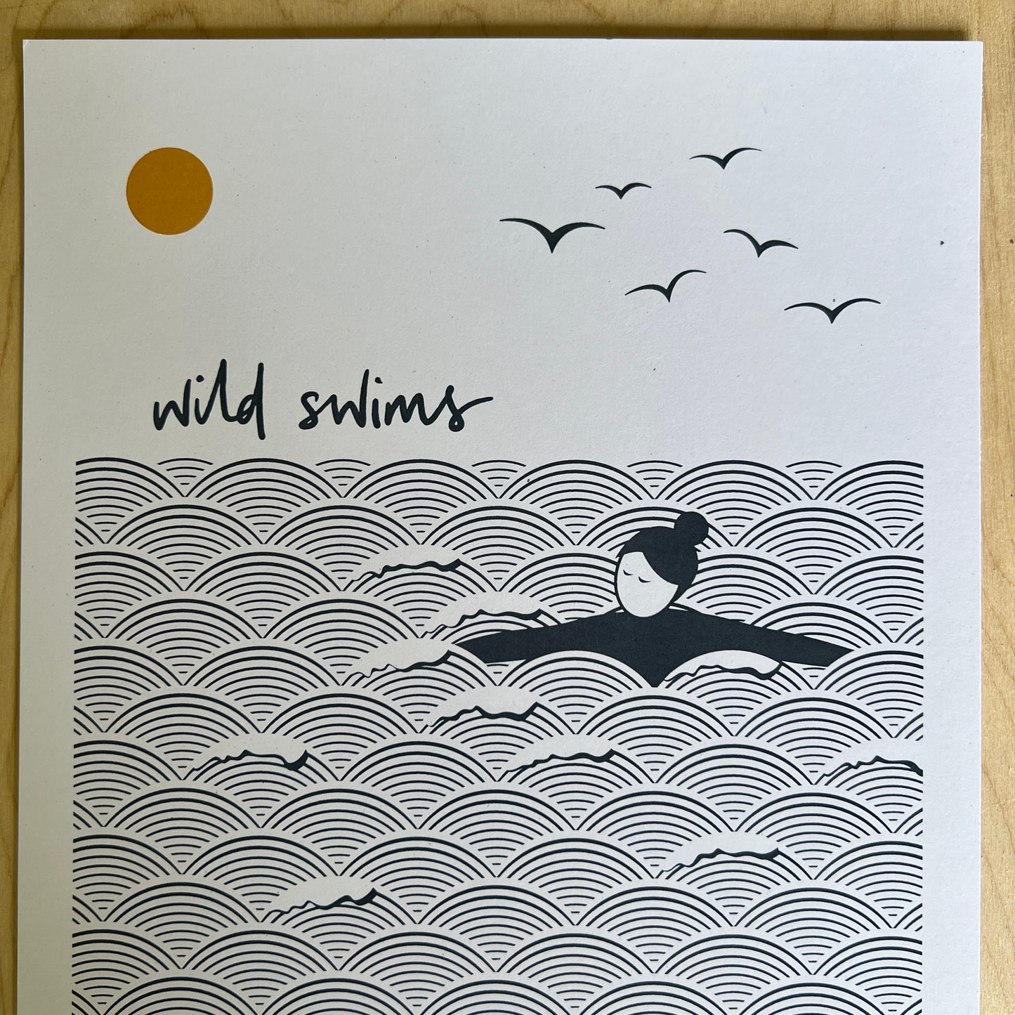 WASTE NOT! Wild swims A4 prints