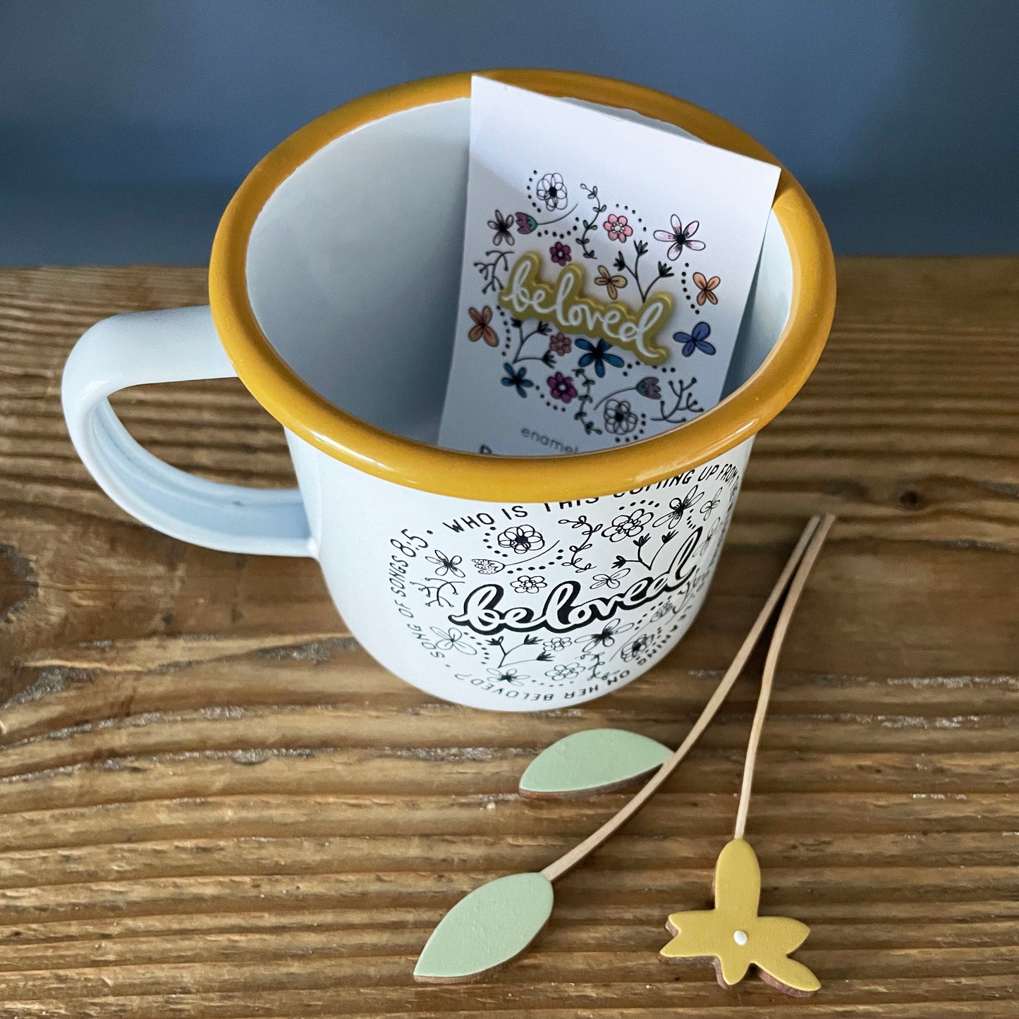 Beloved mug and pin set