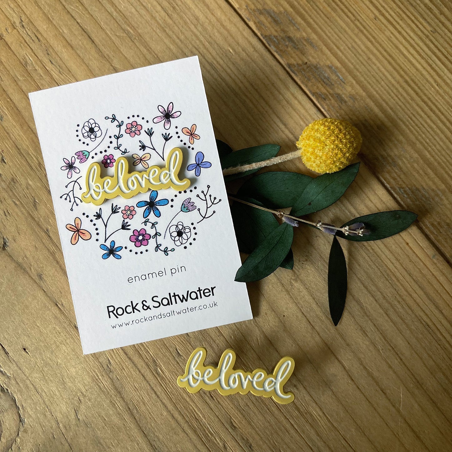 Beloved mug and pin set