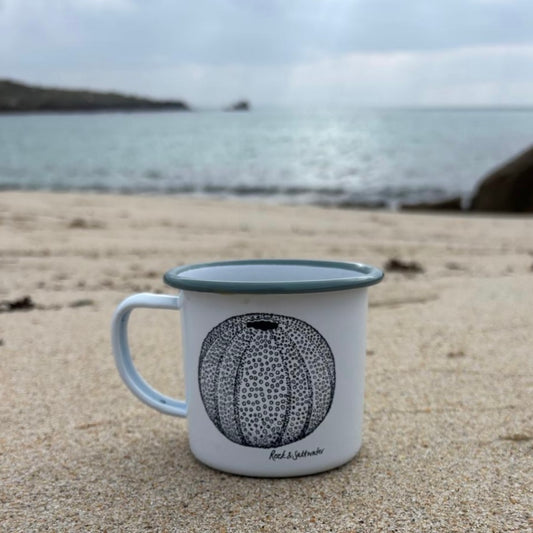 Sea urchin enamel mug