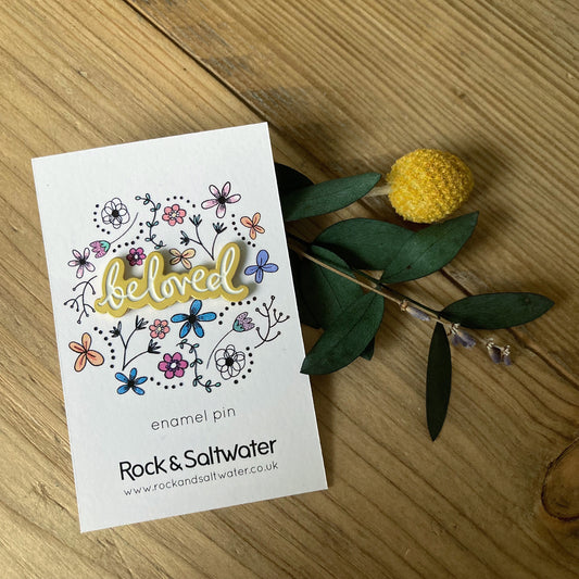 Beloved enamel pin