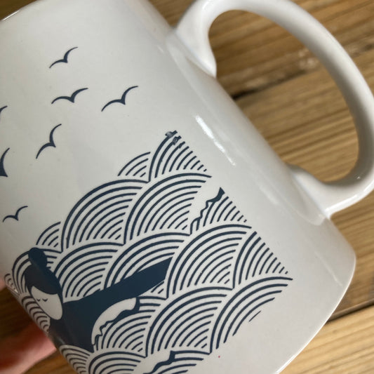 Slight seconds 'wild swims' ceramic mugs with gift box