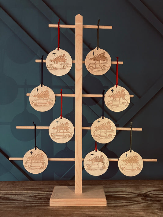 Alfa Romeo 4C laser etched Christmas bauble