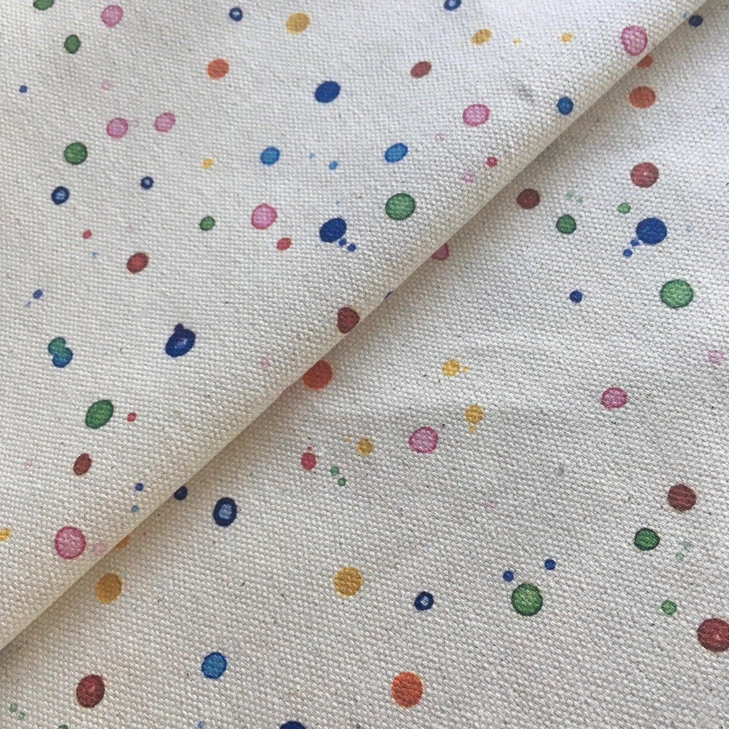 Organic cotton ‘paint print’ fabric by the half metre