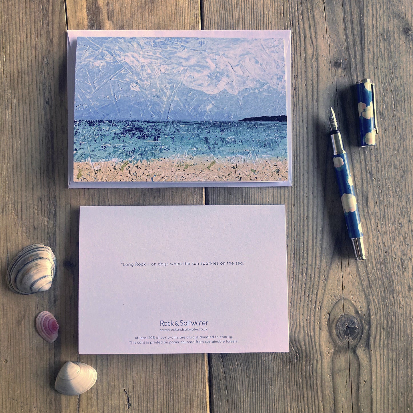 Seascape greetings cards | Carbis Bay and Long Rock, Cornwall | pack of 4