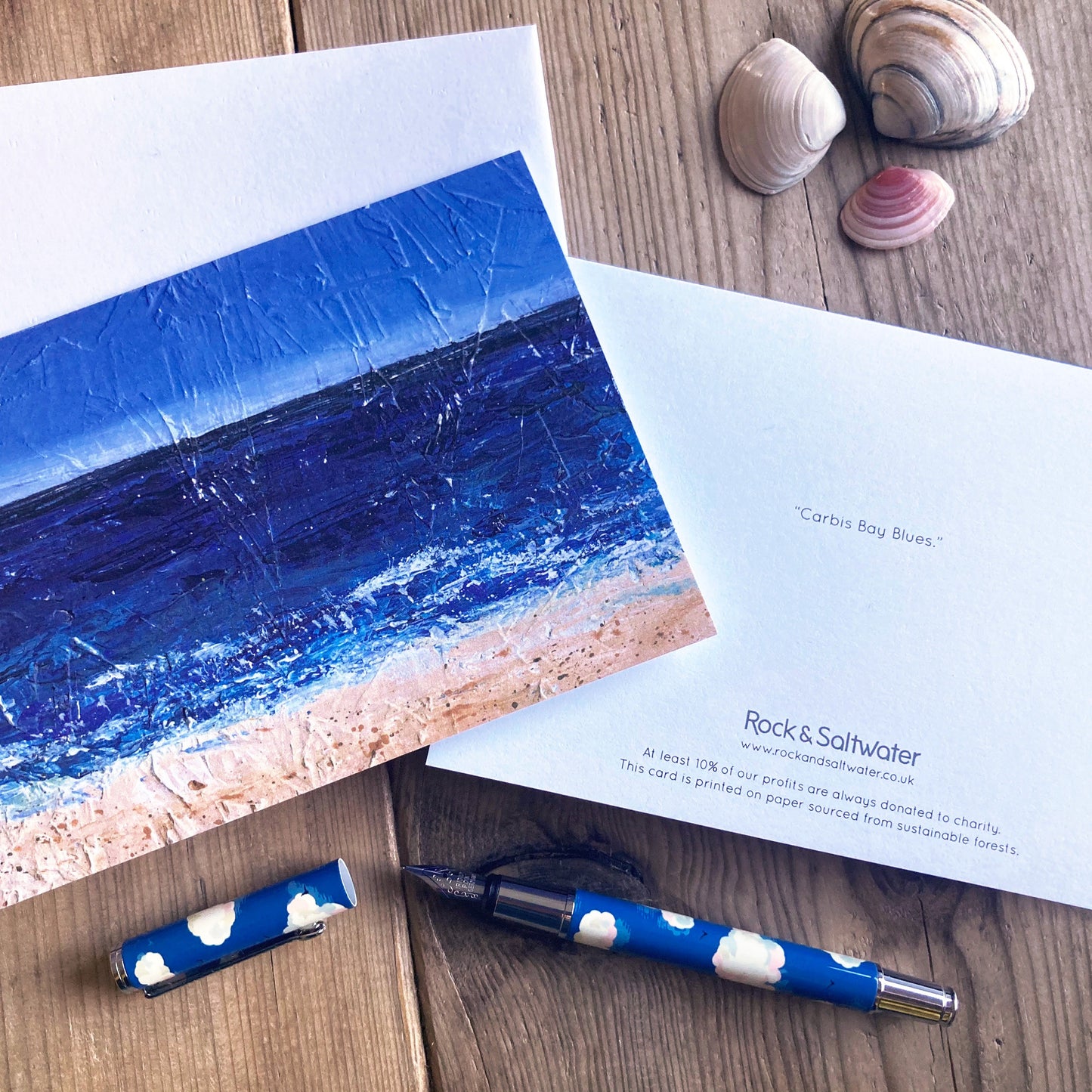 Seascape greetings cards | Carbis Bay and Long Rock, Cornwall | pack of 4