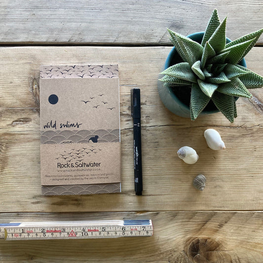 Wild swims and seagulls set of 2 A6 notebooks