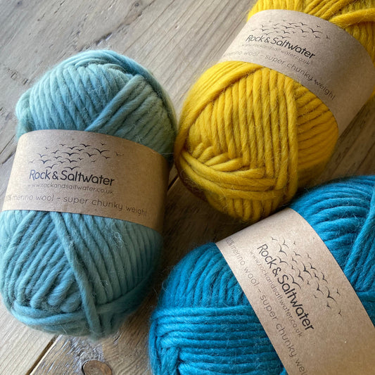 Merino wool super chunky weight yarn 100g balls