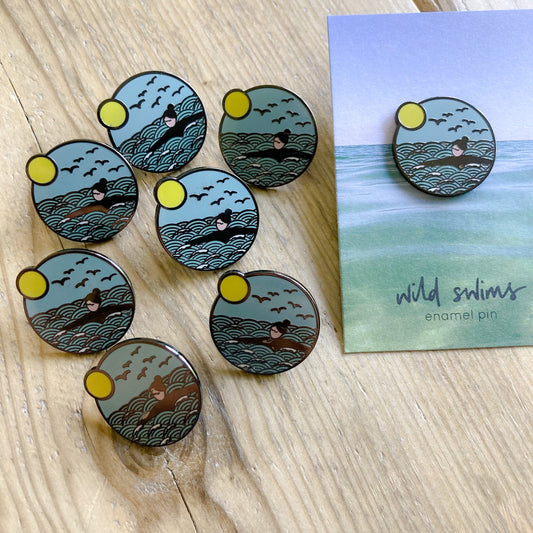 Slight seconds | wild swims enamel pin