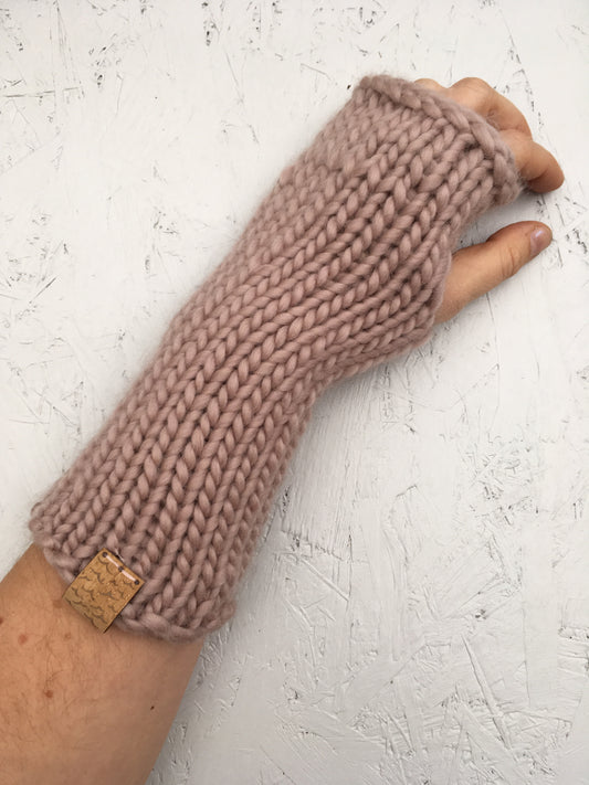 Wrist warmers | long length, adult size | merino wool handknitted