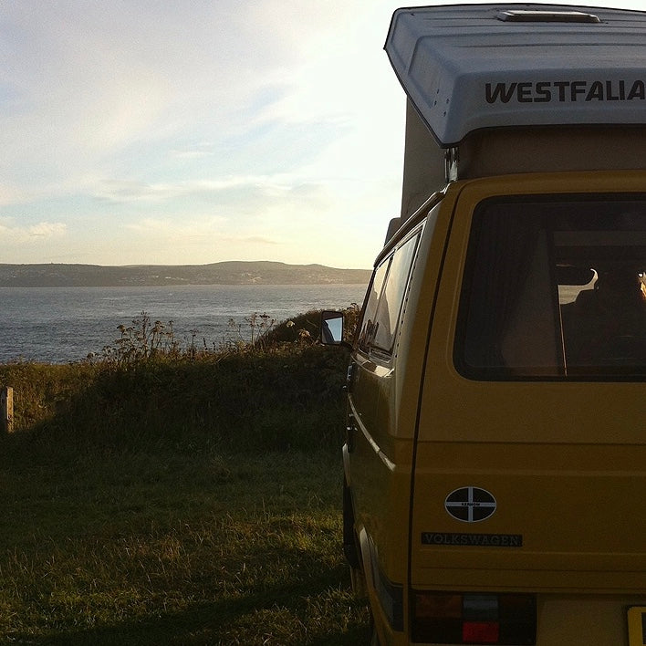 Camper van enamel mug