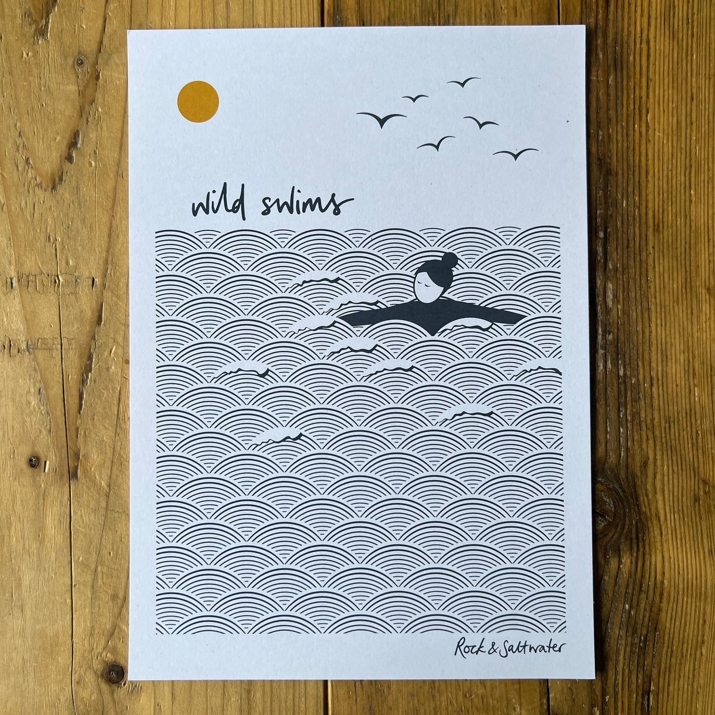 WASTE NOT! Wild swims A4 prints