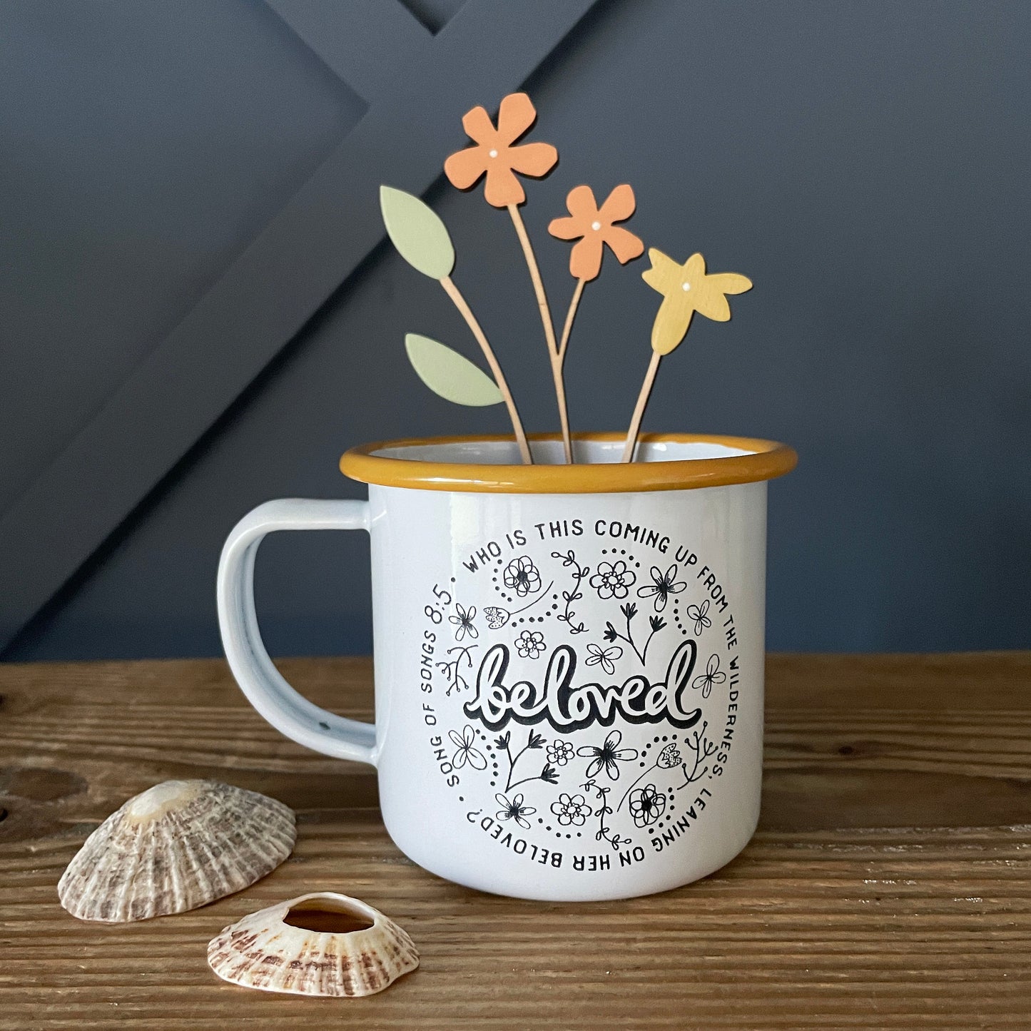Beloved mug and pin set