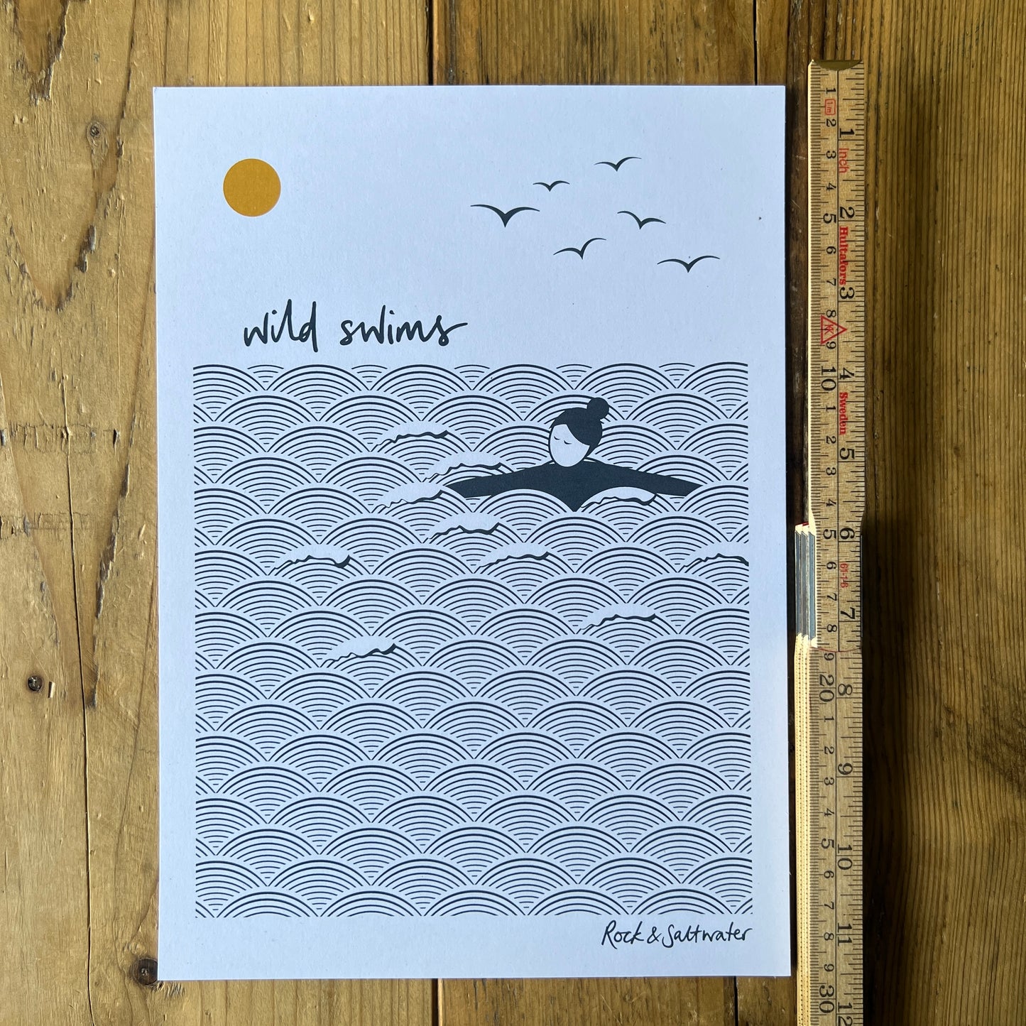 WASTE NOT! Wild swims A4 prints