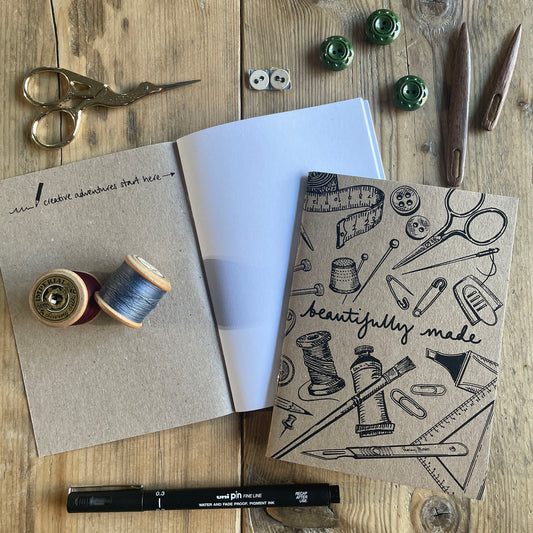 Beautifully made individual A6 notebook