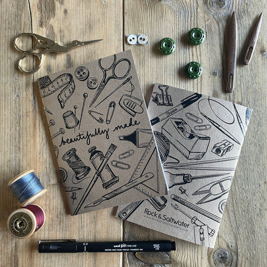 Beautifully made individual A6 notebook