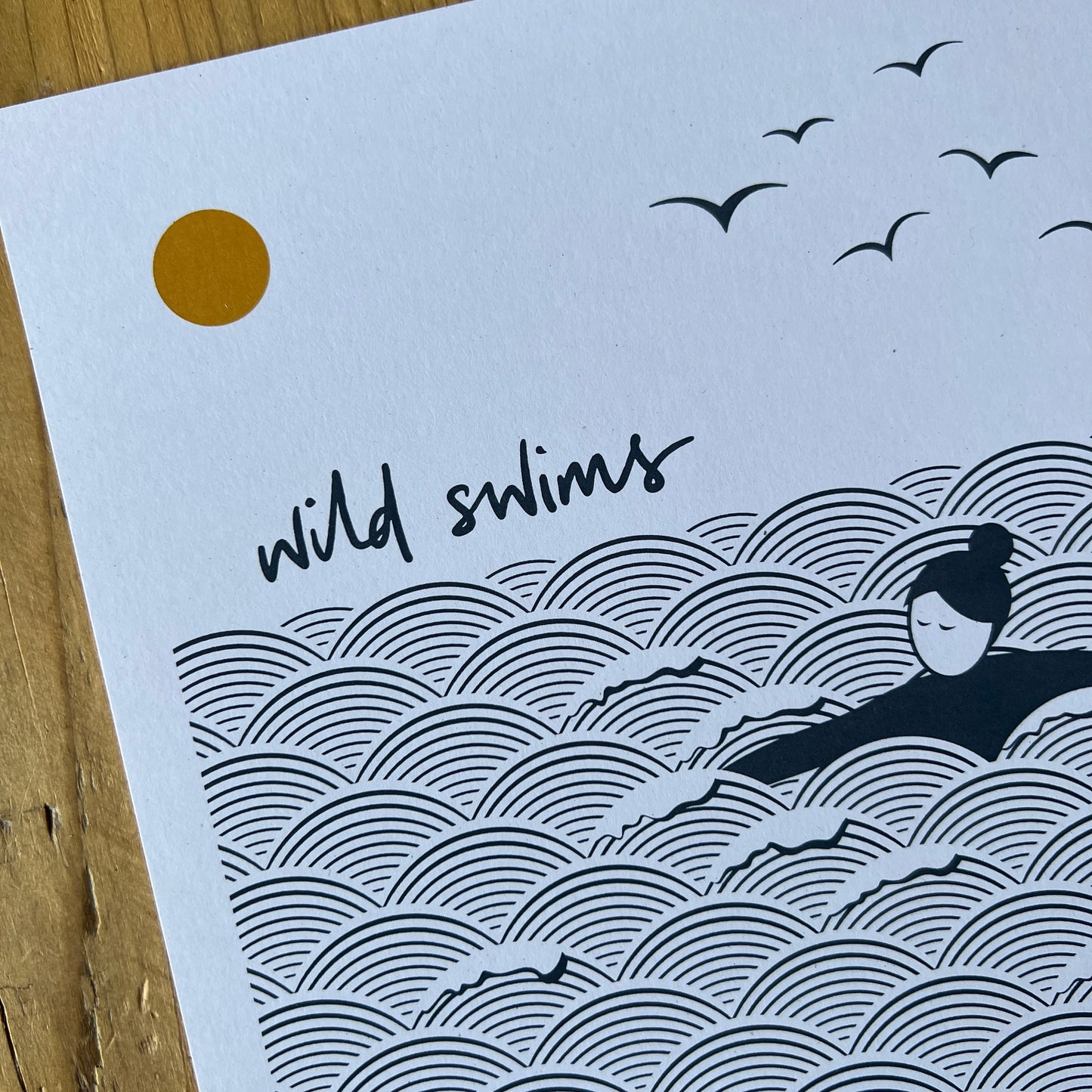 WASTE NOT! Wild swims A4 prints