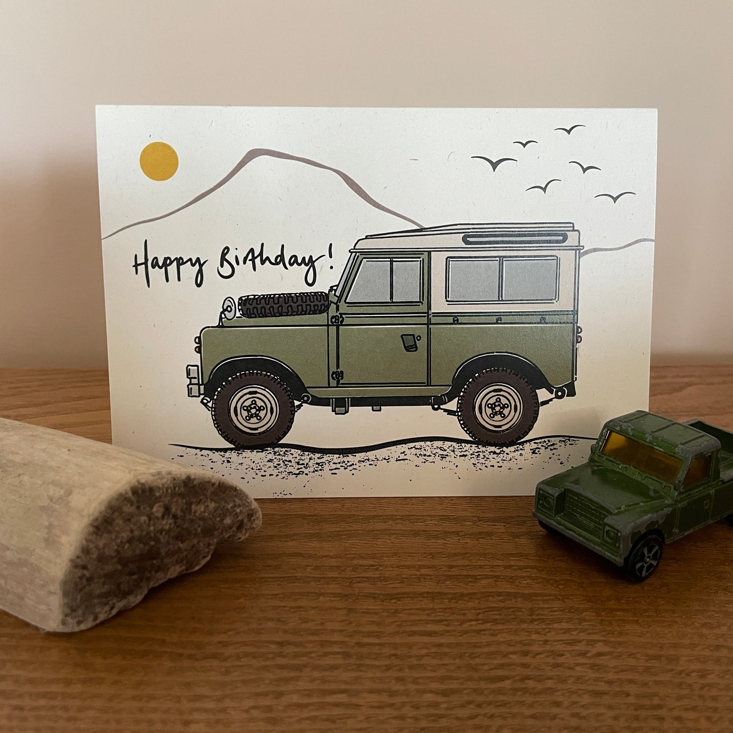 Land Rover mountain birthday card