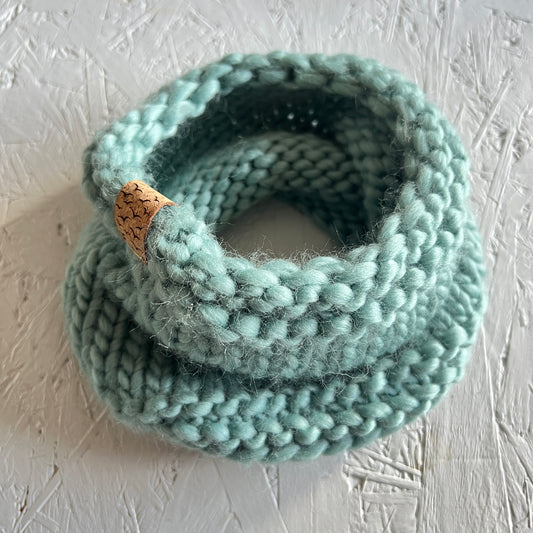 Super soft merino wool hand knit cowl | toddler size | choice of colours