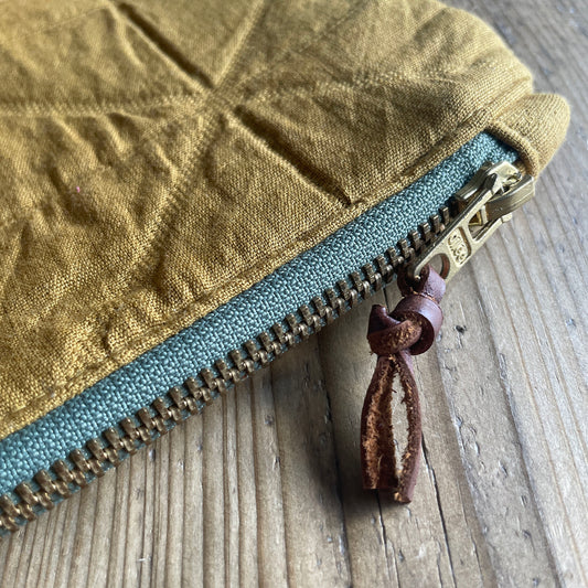 Quilted zip pouch