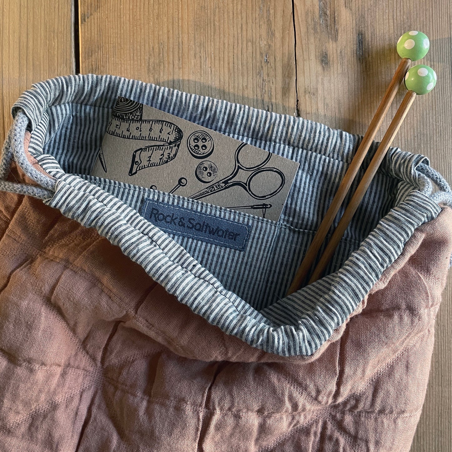 Quilted project bag – dusk