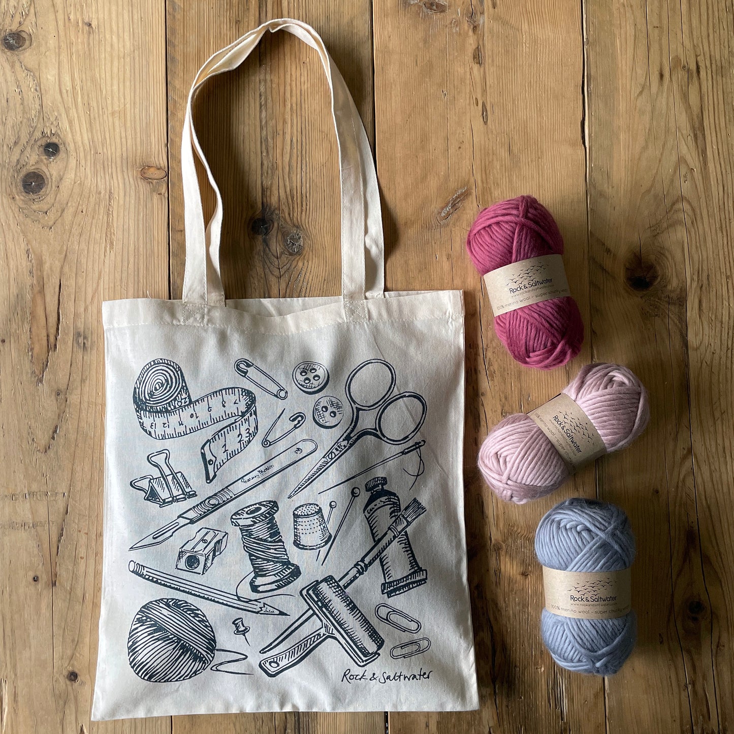 Beautifully made screen printed cotton tote bag