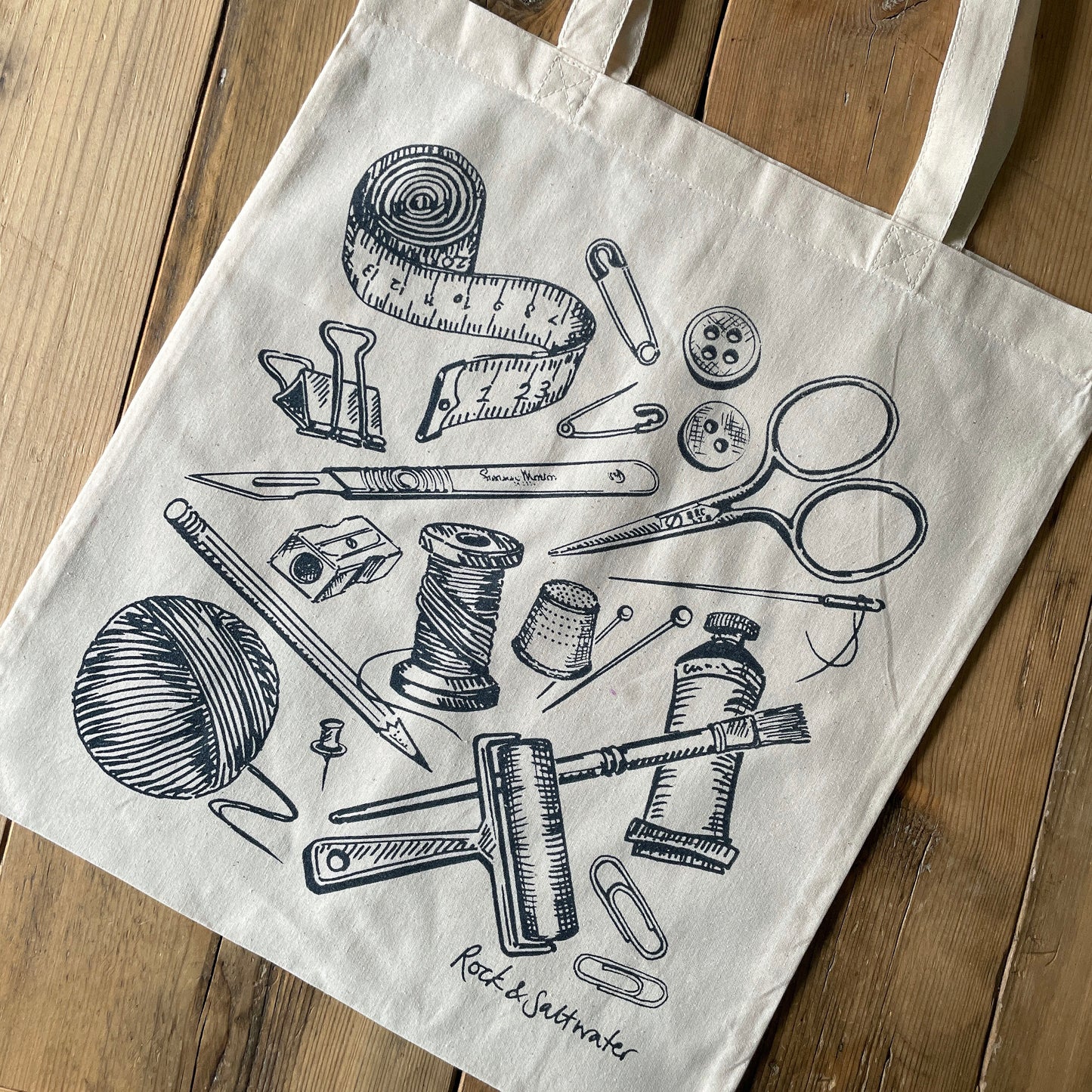 Beautifully made screen printed cotton tote bag
