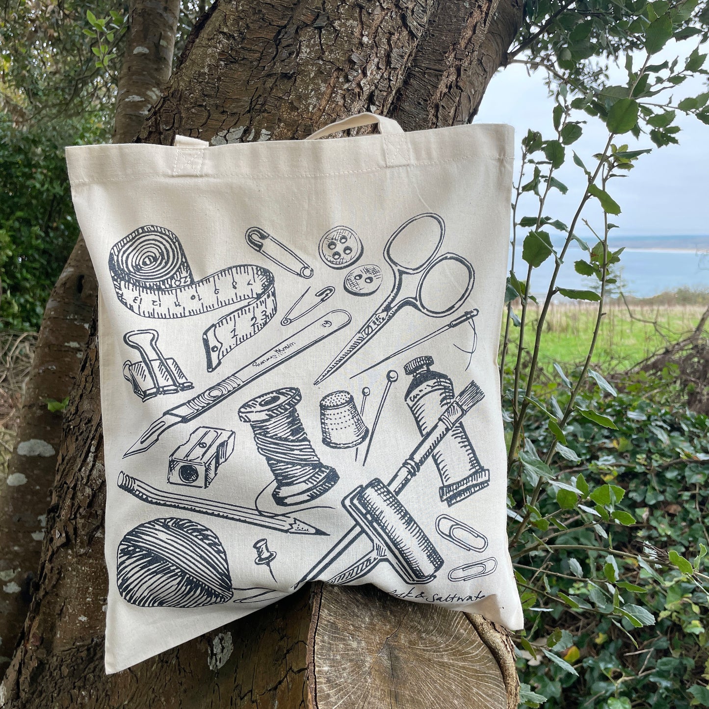 Beautifully made screen printed cotton tote bag