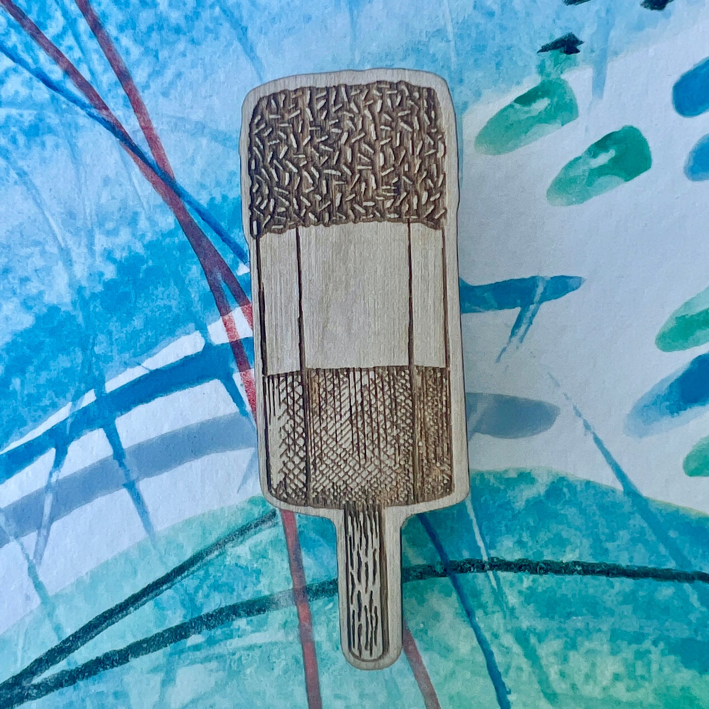 Fab etched wooden badge