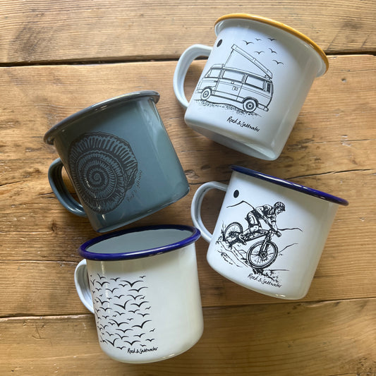 Slight seconds enamel mugs