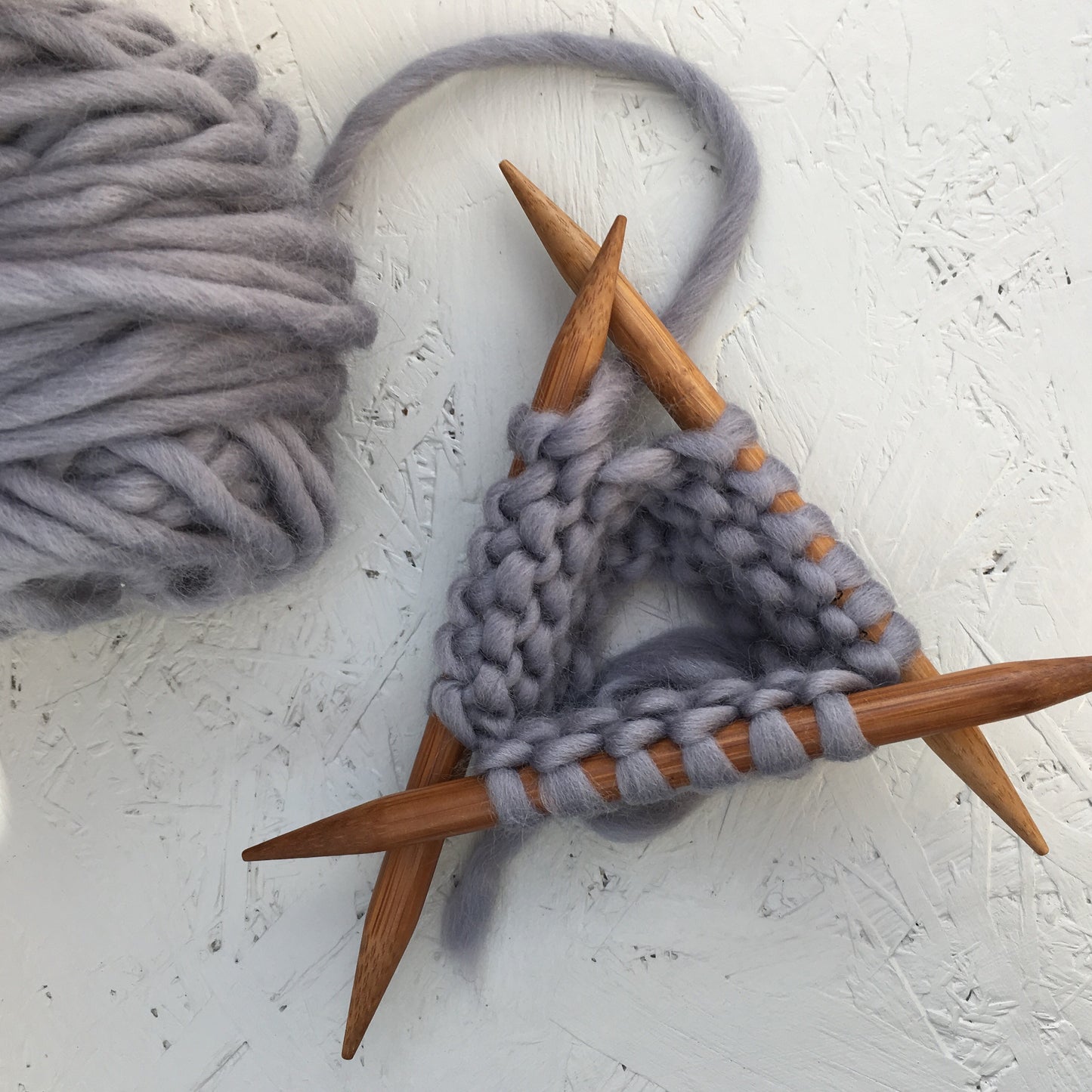 Bobble Hat | adult size | mist grey | merino wool handknit