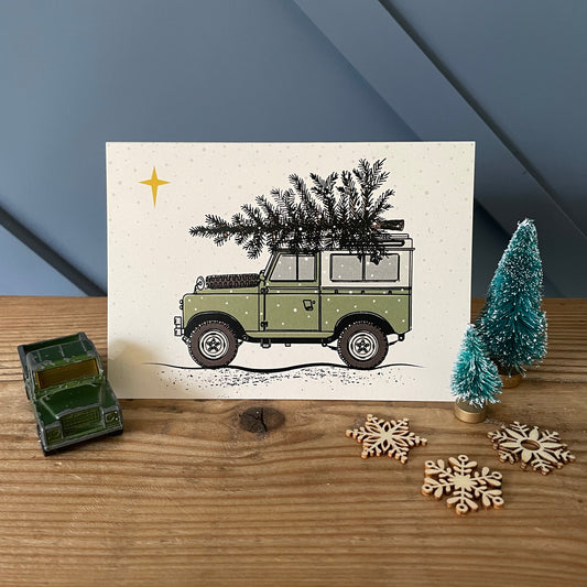 Winter Land Rover Christmas card