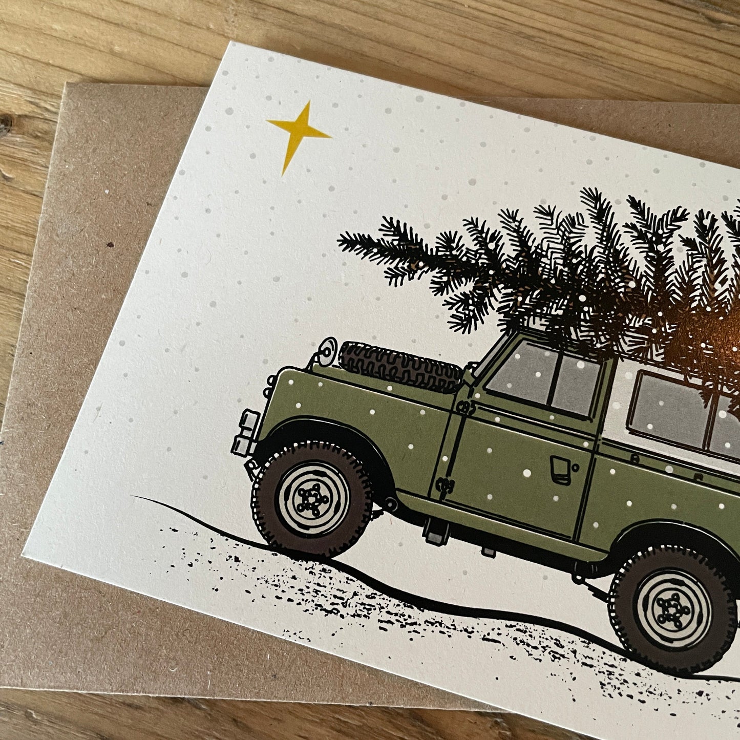 Winter Land Rover Christmas card