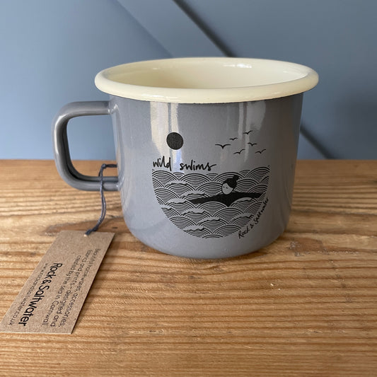 ‘Wild swims’ large enamel mugs