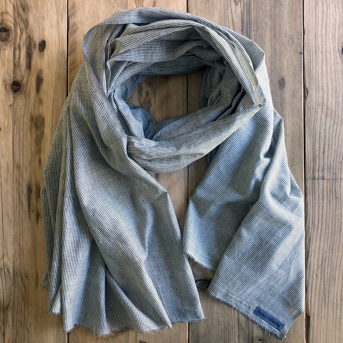Lightweight fine cotton scarf – Sennen stripe