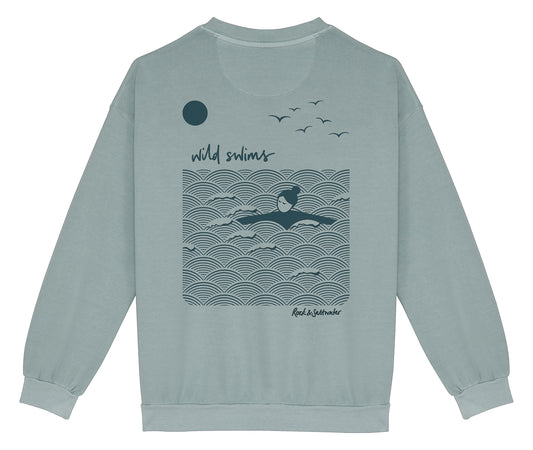 Limited edition organic cotton wild swimming sweatshirt (PRE-ORDER)