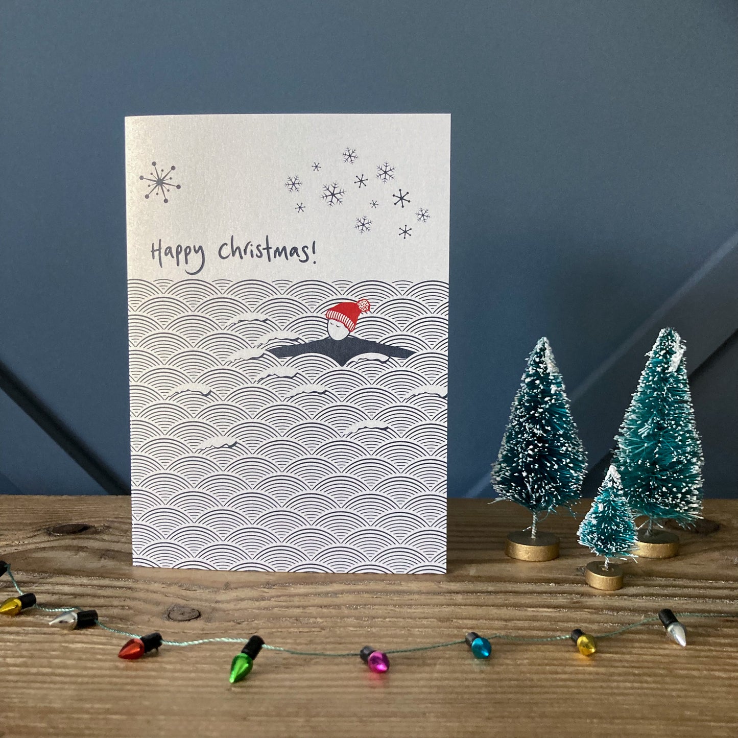 Wild swimming Christmas cards