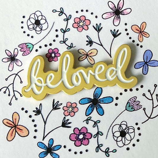 Beloved enamel pin