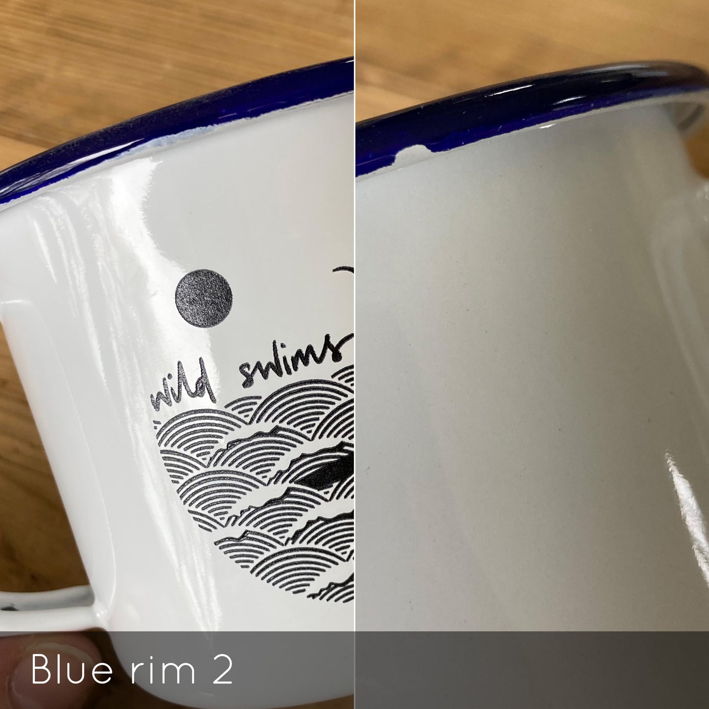 Slight seconds | 'Wild swims' enamel mugs