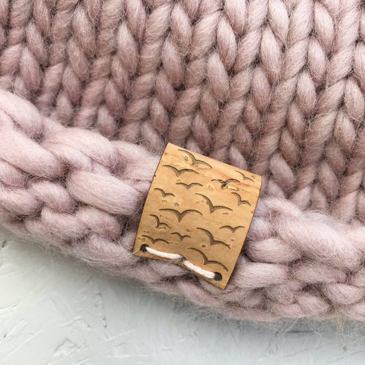 Bobble Hat | adult size | sea thrift pink | merino wool handknit hat