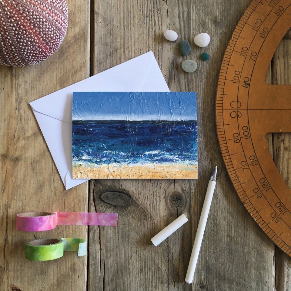 Seascape greetings card | 'Carbis Bay, Cornwall