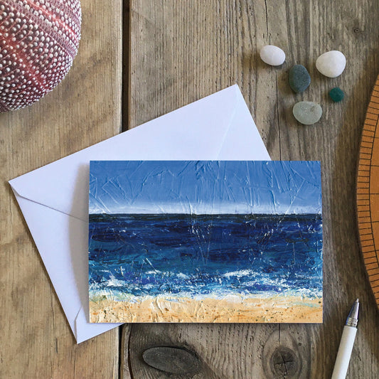 Seascape greetings card 'Carbis Bay, Cornwall'