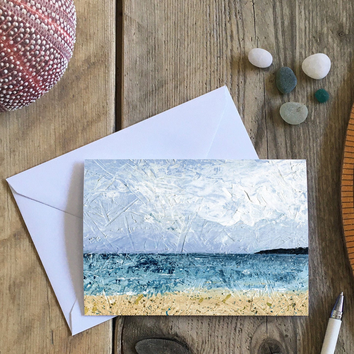 Seascape greetings card 'Long Rock, Cornwall'