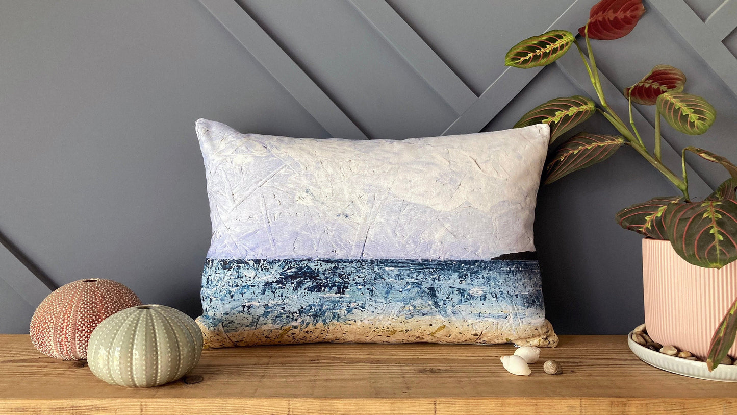 Seascape cushion | 'Long Rock, Cornwall'