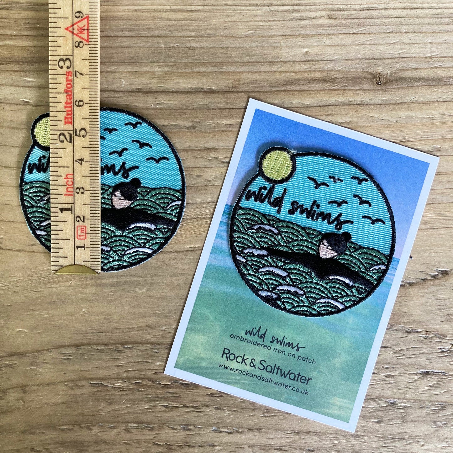 Gift bundle | wild swims A6 notebook and embroidered patch badge set