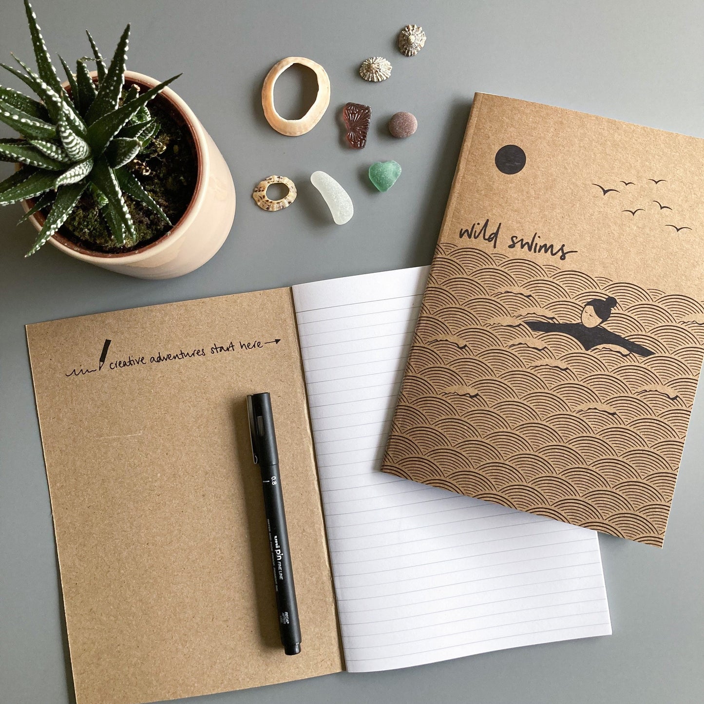 Wild swims individual A5 notebook