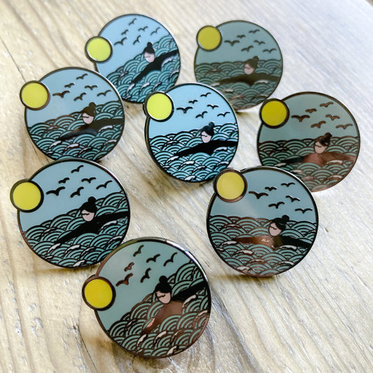 Slight seconds | wild swims enamel pin